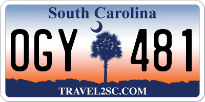 SC license plate OGY481