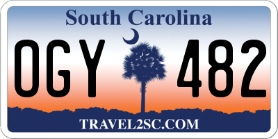 SC license plate OGY482
