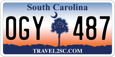 SC license plate OGY487