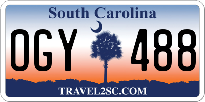 SC license plate OGY488