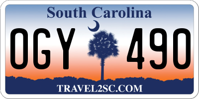 SC license plate OGY490