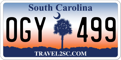 SC license plate OGY499