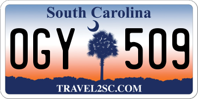 SC license plate OGY509