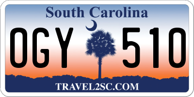 SC license plate OGY510