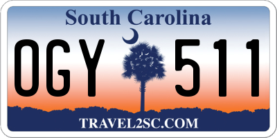 SC license plate OGY511