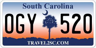 SC license plate OGY520