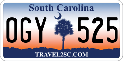 SC license plate OGY525