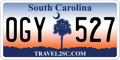 SC license plate OGY527