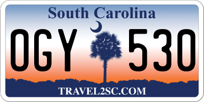 SC license plate OGY530