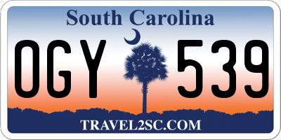 SC license plate OGY539