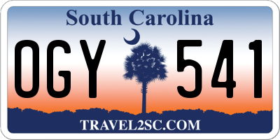 SC license plate OGY541