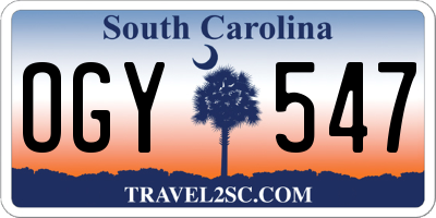 SC license plate OGY547