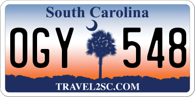 SC license plate OGY548