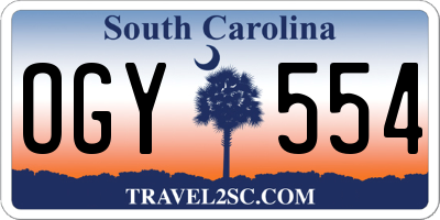 SC license plate OGY554