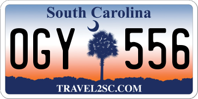 SC license plate OGY556