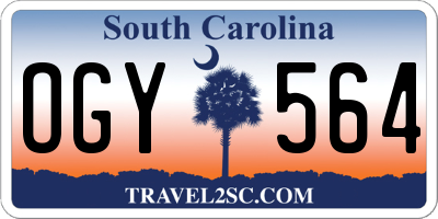 SC license plate OGY564