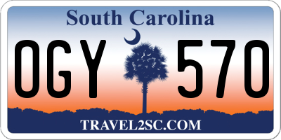 SC license plate OGY570