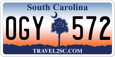 SC license plate OGY572
