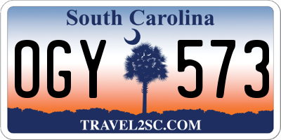 SC license plate OGY573
