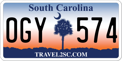 SC license plate OGY574
