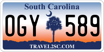SC license plate OGY589