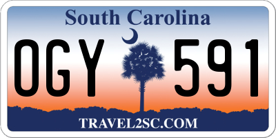 SC license plate OGY591