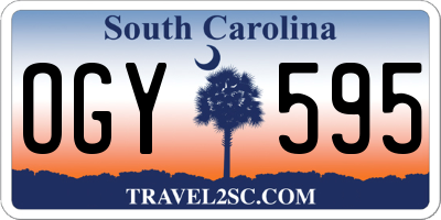 SC license plate OGY595