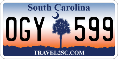 SC license plate OGY599