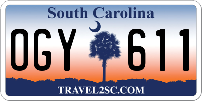 SC license plate OGY611