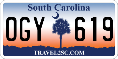 SC license plate OGY619