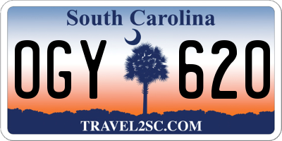 SC license plate OGY620
