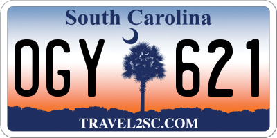 SC license plate OGY621