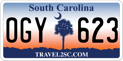 SC license plate OGY623