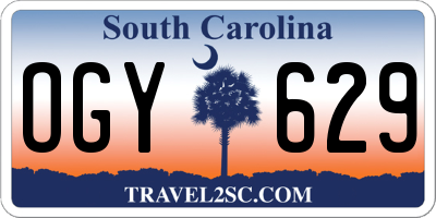 SC license plate OGY629