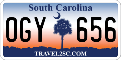 SC license plate OGY656