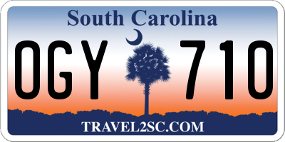 SC license plate OGY710