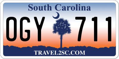 SC license plate OGY711