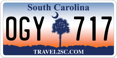SC license plate OGY717