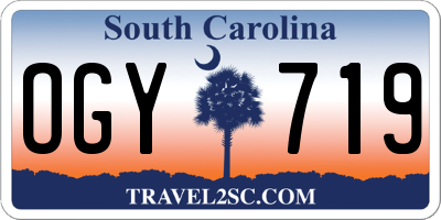 SC license plate OGY719