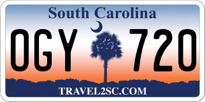 SC license plate OGY720