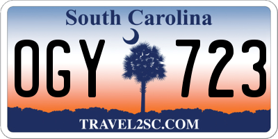 SC license plate OGY723
