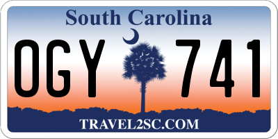 SC license plate OGY741