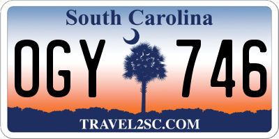 SC license plate OGY746