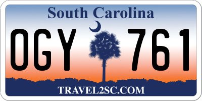 SC license plate OGY761