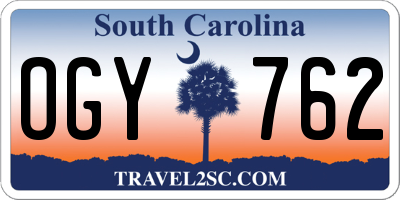 SC license plate OGY762