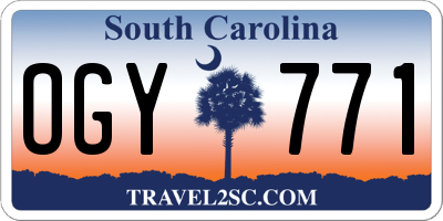 SC license plate OGY771