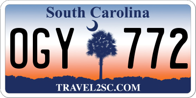 SC license plate OGY772