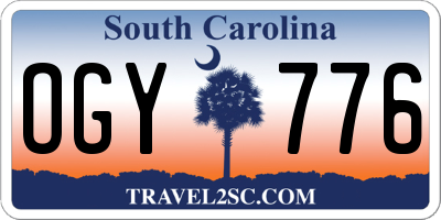 SC license plate OGY776