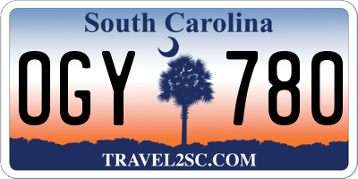 SC license plate OGY780