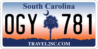 SC license plate OGY781